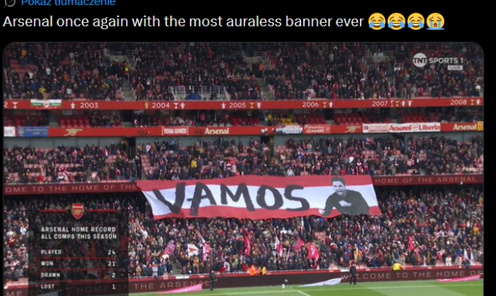 ''OPRAWA'' kibiców Arsenalu na dzisiejszym meczu xD